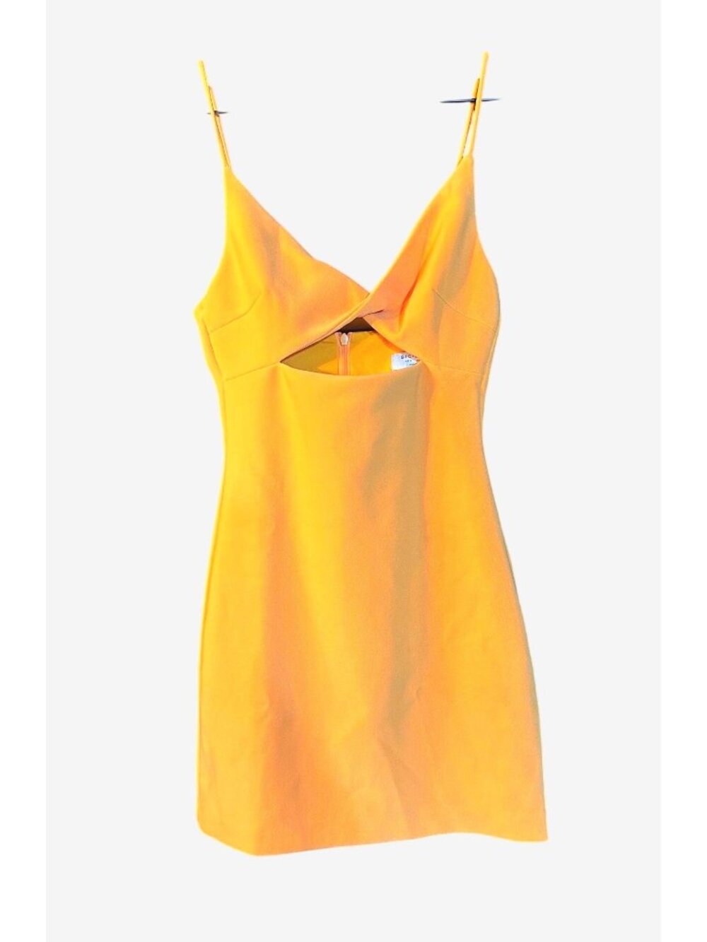 Bec + Bridge Yellow Mini Dress Womens Size 4 Cutout Spaghetti Straps Made In AU
